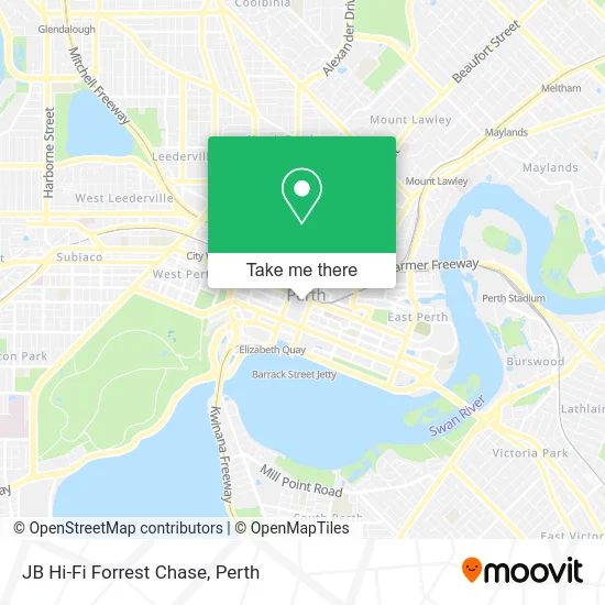 Mapa JB Hi-Fi Forrest Chase