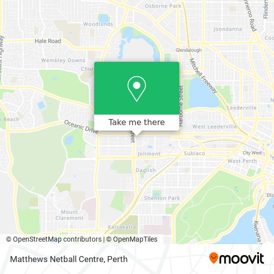 Matthews Netball Centre map