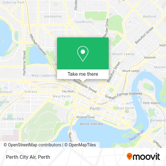 Mapa Perth City Air