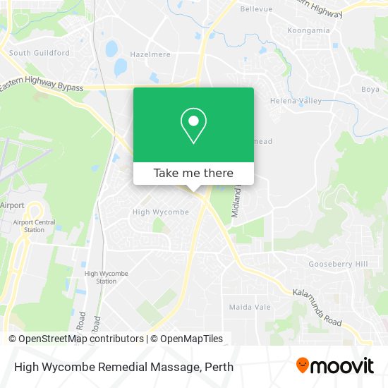 High Wycombe Remedial Massage map