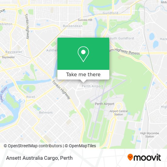 Ansett Australia Cargo map