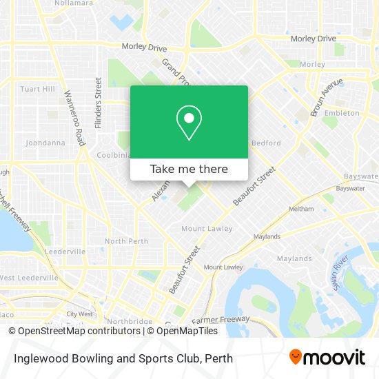 Inglewood Bowling and Sports Club map