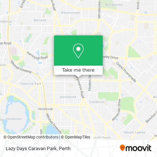 Lazy Days Caravan Park map