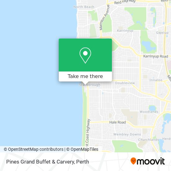 Pines Grand Buffet & Carvery map