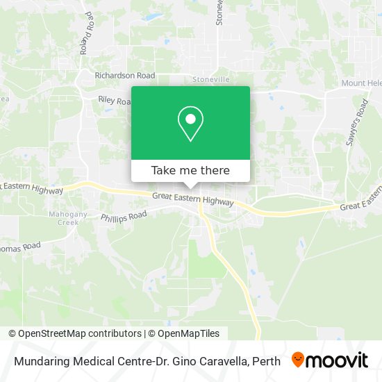 Mundaring Medical Centre-Dr. Gino Caravella map