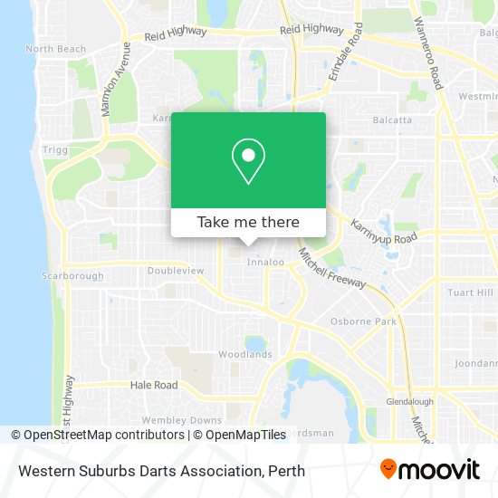 Western Suburbs Darts Association map