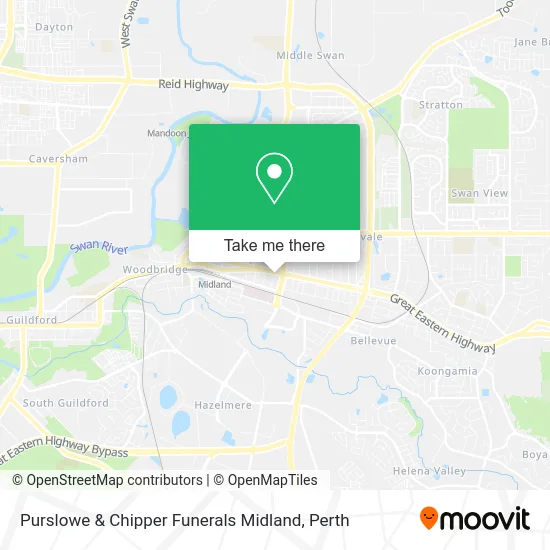 Mapa Purslowe & Chipper Funerals Midland