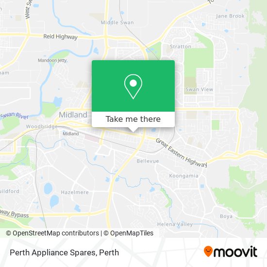 Perth Appliance Spares map