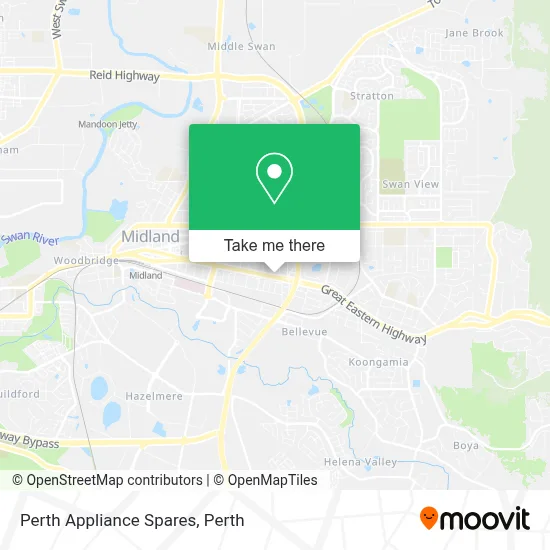 Mapa Perth Appliance Spares