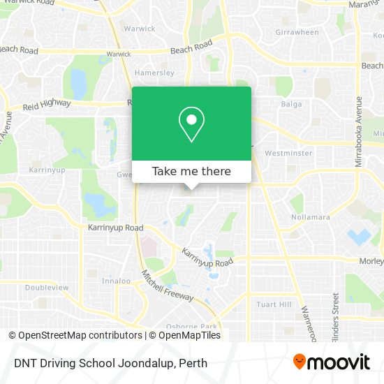DNT Driving School Joondalup map