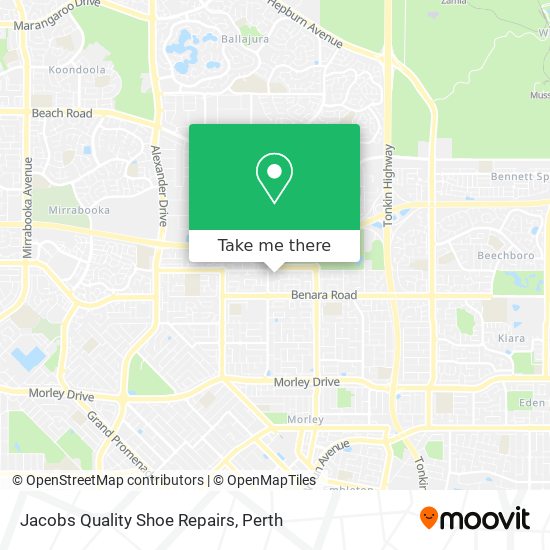 Jacobs Quality Shoe Repairs map