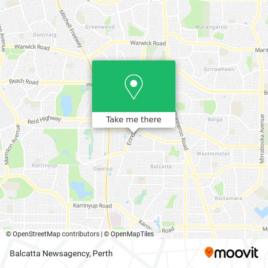 Mapa Balcatta Newsagency