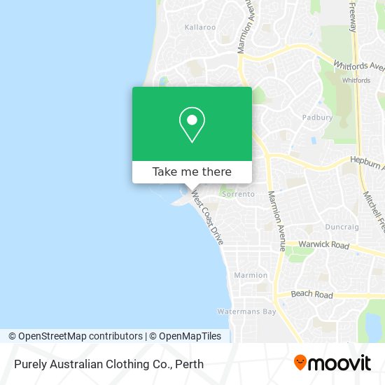 Purely Australian Clothing Co. map