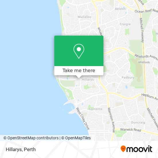 Mapa Hillarys