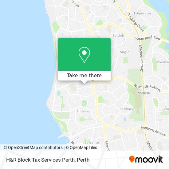 H&R Block Tax Services Perth map