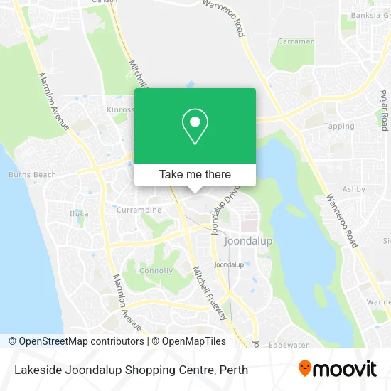 Lakeside Joondalup Shopping Centre map