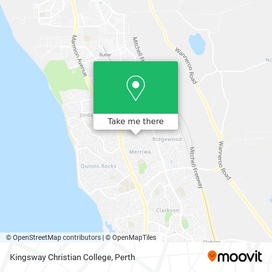 Mapa Kingsway Christian College