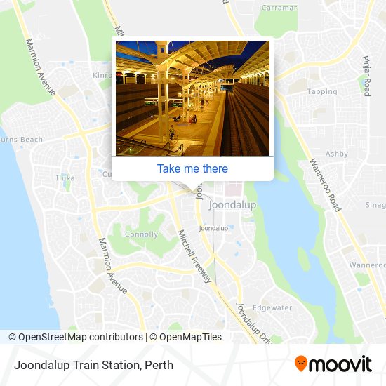 Joondalup Train Station map