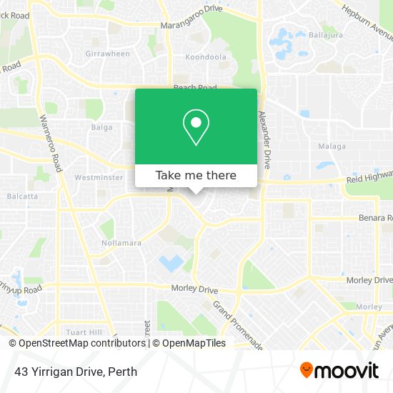 Mapa 43 Yirrigan Drive