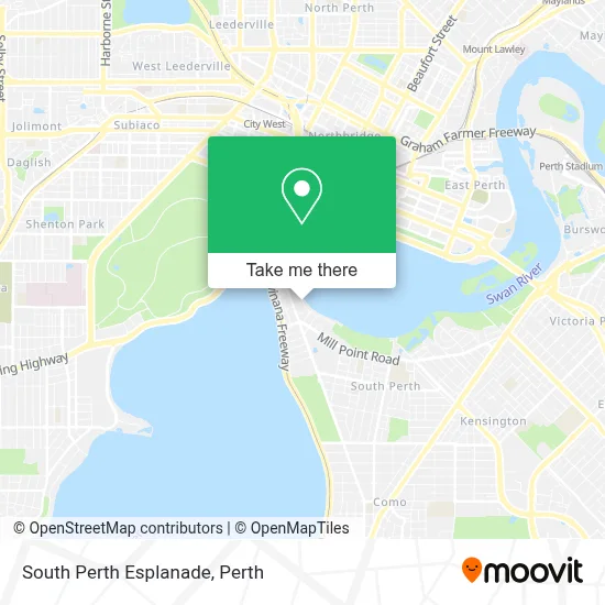 Mapa South Perth Esplanade