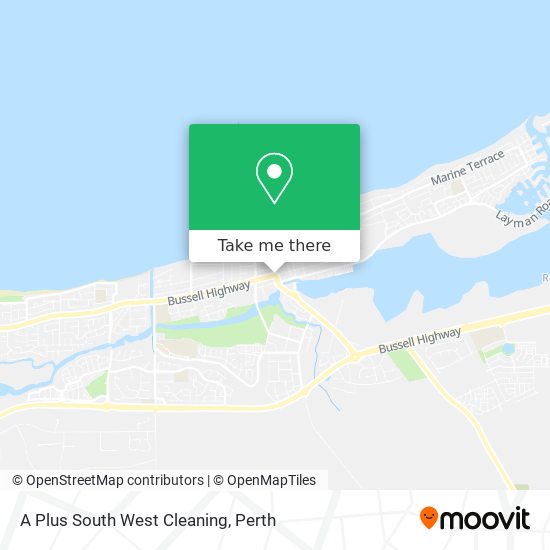 A Plus South West Cleaning map