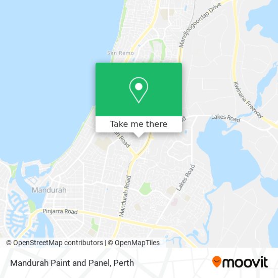How to get to Mandurah Paint and Panel in Greenfields by Bus or Train?