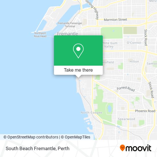 South Beach Fremantle map