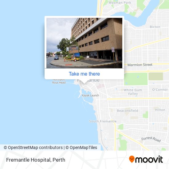 Fremantle Hospital map