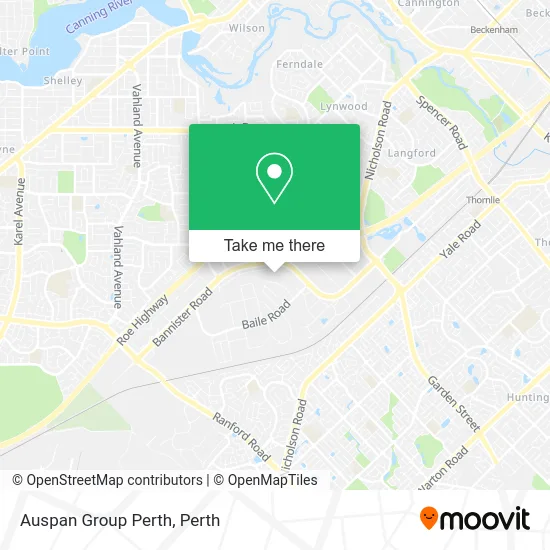 Mapa Auspan Group Perth