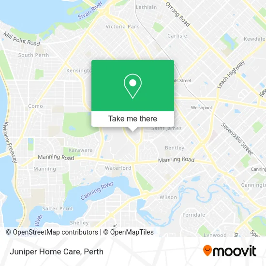 Juniper Home Care map