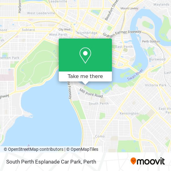 How to get to South Perth Esplanade Car Park by Bus, Train or Ferry?