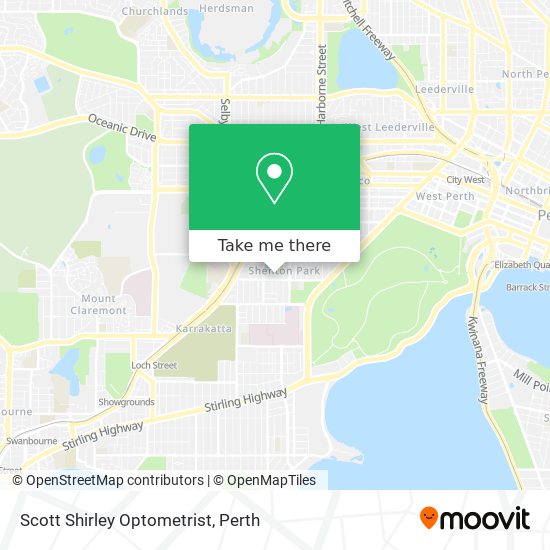Scott Shirley Optometrist map