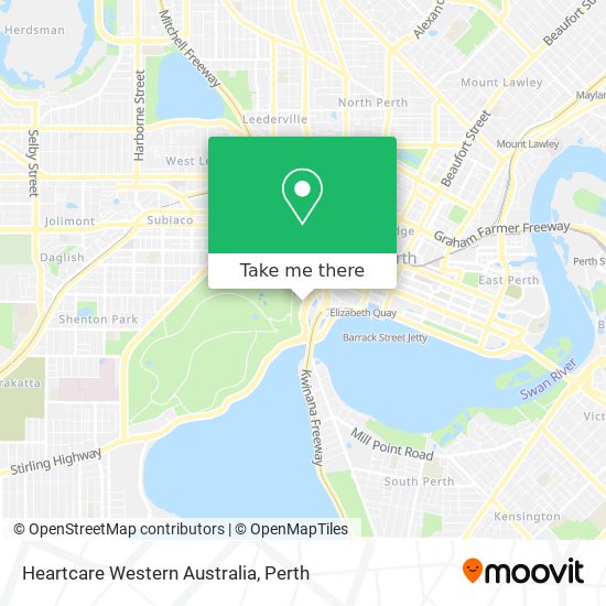 Heartcare Western Australia map