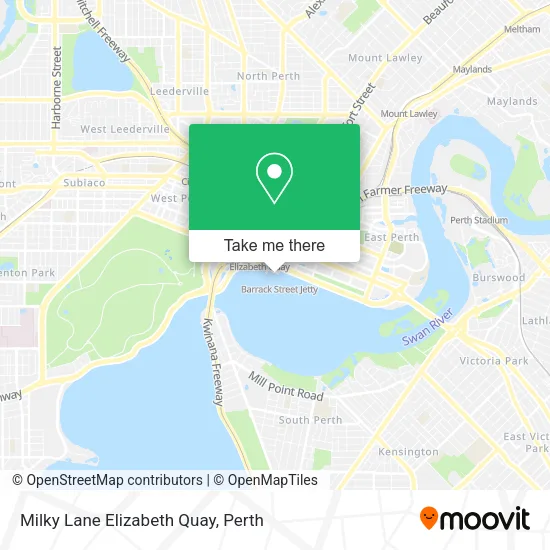 Milky Lane Elizabeth Quay map