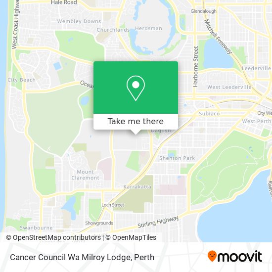 Cancer Council Wa Milroy Lodge map