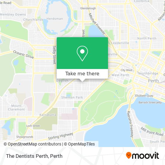 Mapa The Dentists Perth