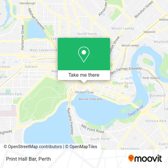 Print Hall Bar map