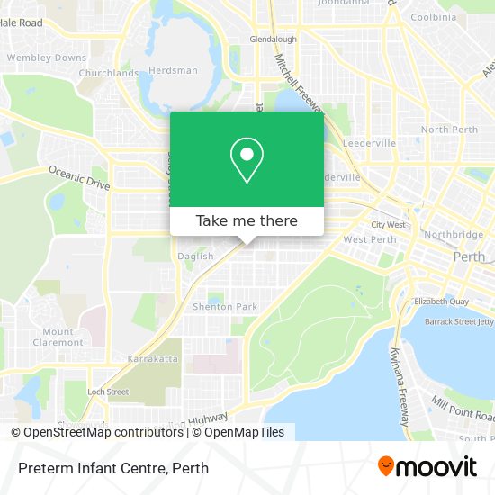 Preterm Infant Centre map