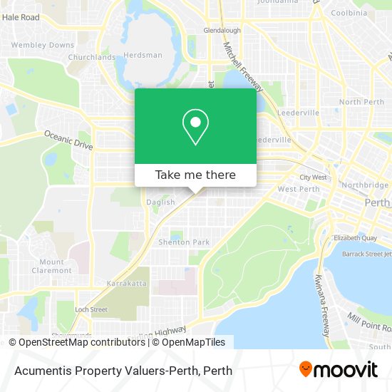 Mapa Acumentis Property Valuers-Perth