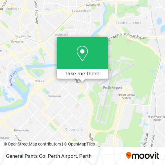 Mapa General Pants Co. Perth Airport