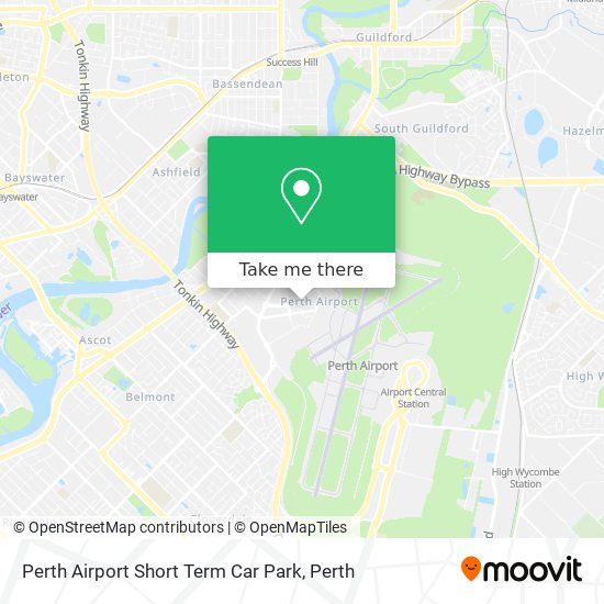 Perth Airport Short Term Car Park map