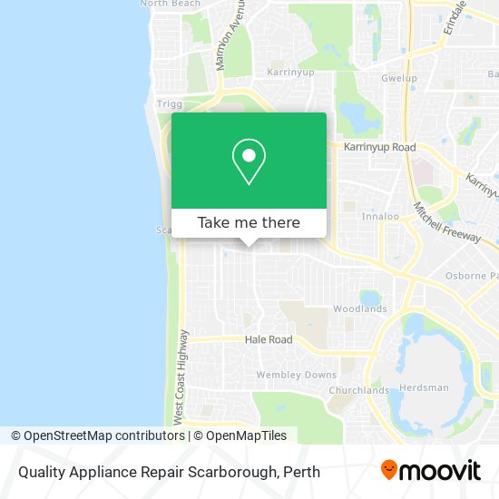 Quality Appliance Repair Scarborough map