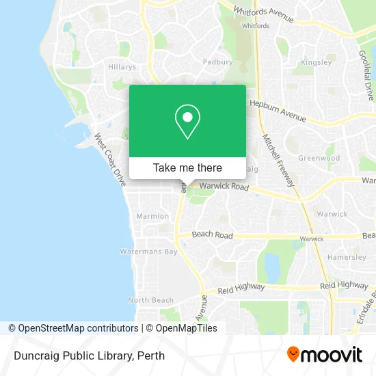 Mapa Duncraig Public Library