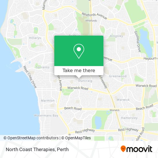 Mapa North Coast Therapies