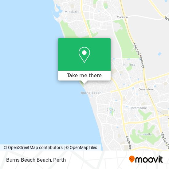 Burns Beach Beach map