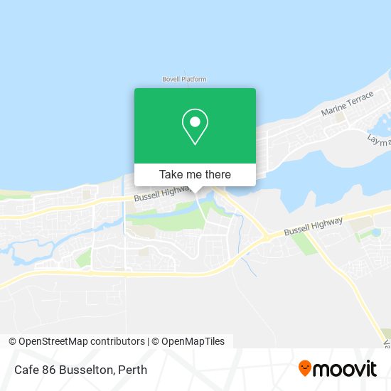 Cafe 86 Busselton map