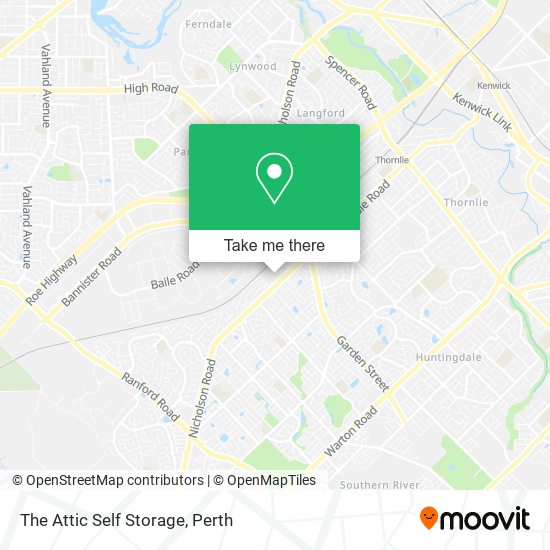 The Attic Self Storage map