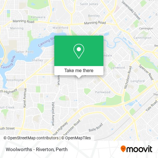 Woolworths - Riverton map