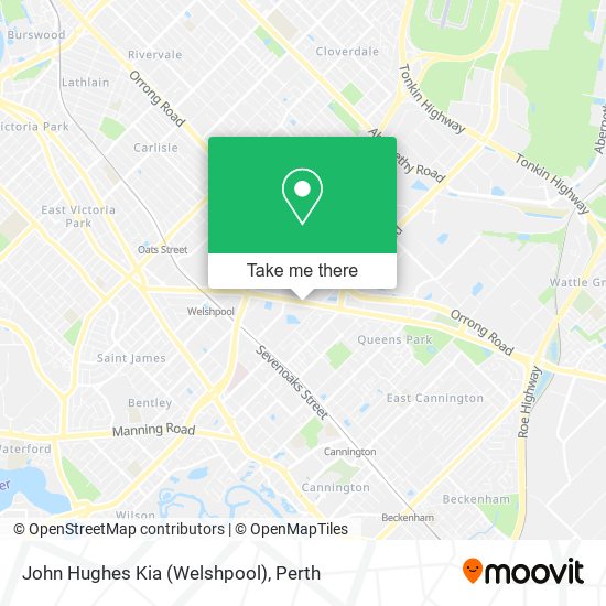 John Hughes Kia (Welshpool) map