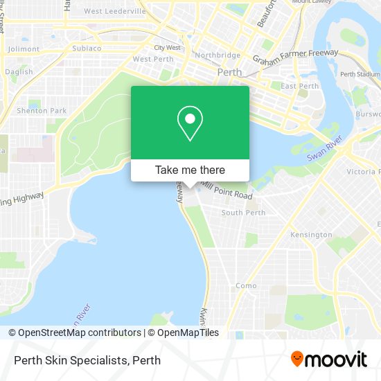 Perth Skin Specialists map